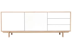 Miliboo Sideboard skandinavisch Holz Weiß 195 cm SID* Sideboards