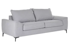 Miliboo 3-Sitzer Design-Schlafsofa mit grauem Stoff und schwarzem Metall GAEL* Schlafsofas