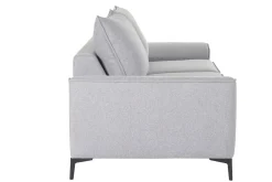 Miliboo 3-Sitzer Design-Schlafsofa mit grauem Stoff und schwarzem Metall GAEL* Schlafsofas