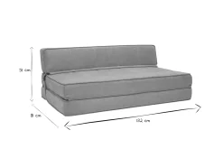 Miliboo 2-Sitzer Schlafsofa in senfgelbem Stoff mit Samteffekt KATY* Schlafsessel