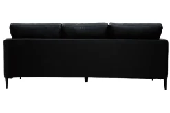 Miliboo 3-Sitzer schwarzes Ledersofa JOPLIN - Büffelleder* Ledersofas
