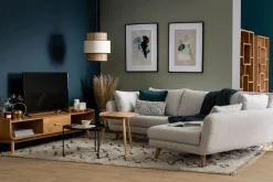 Miliboo 5-Sitzer skandinavisches Ecksofa hellgrau CREEP* Ecksofas