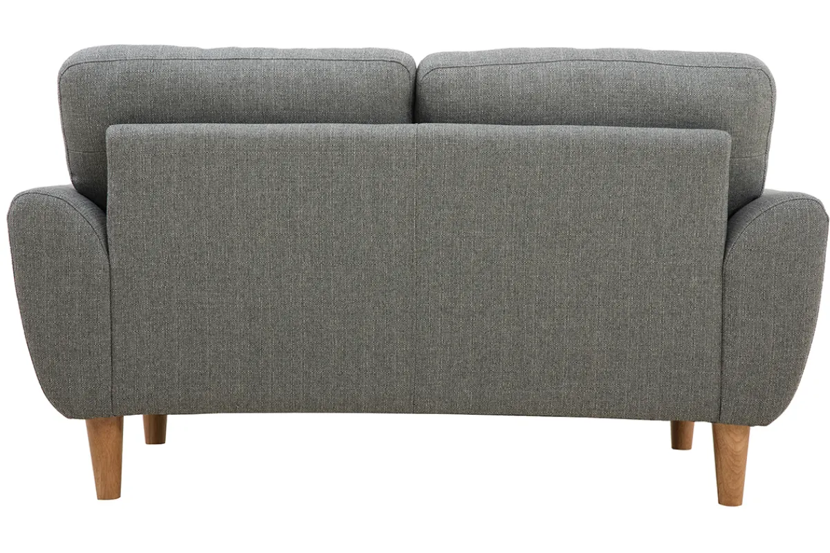Miliboo 2-Sitzer Sofa mit Stoffbezug in Hellgrau ALICE* Design-sofas