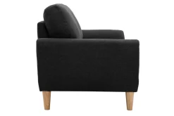 Miliboo 2-Sitzer Sofa mit Stoffbezug in dunkelgrauer ALICE* Design-sofas