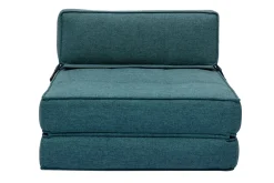 Miliboo 1-Sitzer-Schlafsessel in entenblauem Stoff KATY* Schlafsessel