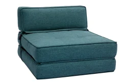 Miliboo 1-Sitzer-Schlafsessel in entenblauem Stoff KATY* Schlafsessel