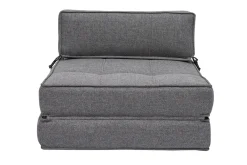 Miliboo 1-Sitzer-Schlafsessel in grauem Stoff KATY* Schlafsessel