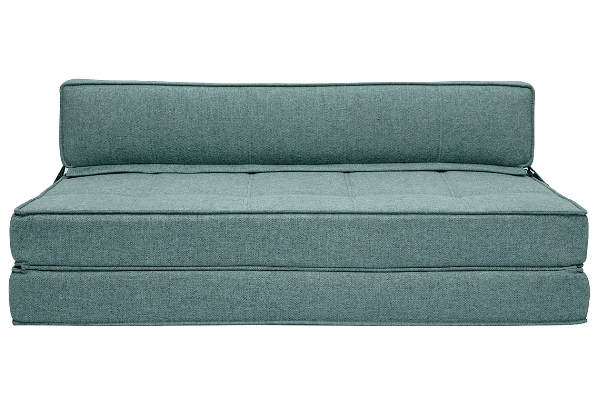 Miliboo 2-Sitzer-Schlafsofa graugrüner Stoff KATY* Schlafsessel