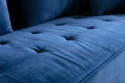 Miliboo 3-Sitzer-Sofa aus blauem Samt BEKA* Design-sofas