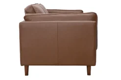 Miliboo 3-Sitzer-Sofa aus braunem Leder BRADLEY - Büffelleder* Ledersofas