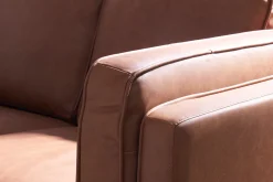 Miliboo 3-Sitzer-Sofa aus braunem Leder BRADLEY - Büffelleder* Ledersofas