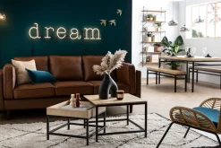 Miliboo 3-Sitzer-Sofa aus braunem Leder BRADLEY - Büffelleder* Ledersofas