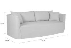 Miliboo 4-5-Sitzer-Sofa mit abnehmbarem Bezug aus beigem Stoff ADELE* Design-sofas