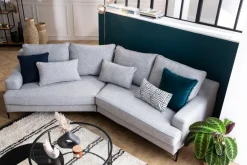 Miliboo 5-sitziges Ecksofa in grau meliert PUCHKINE* Ecksofas