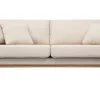 Miliboo 3-sitziges skandinavisches Sofa mit beigem abnehmbarem Bezug und Holzfüßen OSLO* Design-sofas