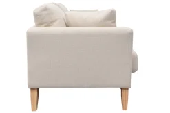 Miliboo 3-sitziges skandinavisches Sofa mit beigem abnehmbarem Bezug und Holzfüßen OSLO* Design-sofas