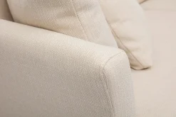 Miliboo 3-sitziges skandinavisches Sofa mit beigem abnehmbarem Bezug und Holzfüßen OSLO* Design-sofas