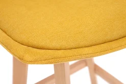 Miliboo Skandinavische Barhocker Samteffekt in senfgelb 65 cm (2er-Satz) MATILDE* Barhocker