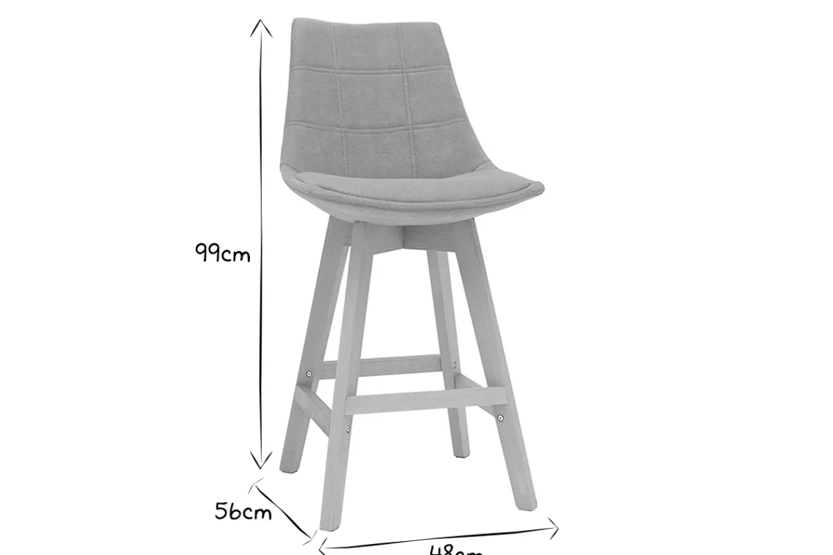 Miliboo Skandinavische Barhocker Samteffekt in senfgelb 65 cm (2er-Satz) MATILDE* Barhocker