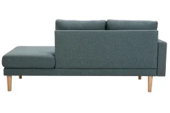 Miliboo Skandinavische Chaiselongue aus graugrünem Stoff und hellem Massivholz B190 cm BERTILLE* Design-sofas