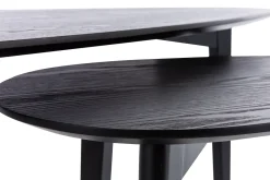 Miliboo Skandinavische Couchtische aus schwarzer Esche (2er-Satz) ARTIK* Couchtische