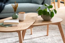 Miliboo Skandinavische Couchtische aus schwarzer Esche (2er-Satz) ARTIK* Couchtische