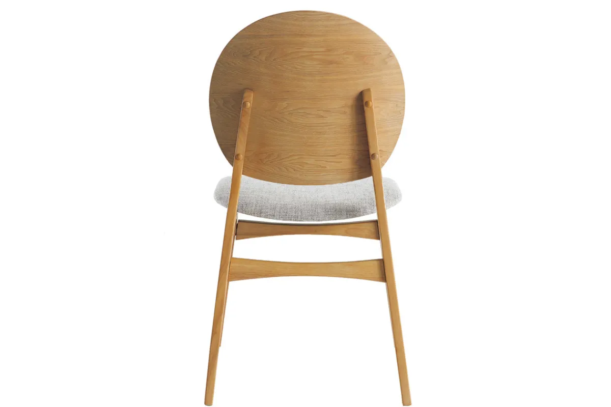 Miliboo Skandinavische helle Holzstühle mit hellblauem Stoff (2er-Set) ELTON* Design-stühle|Holzstühle