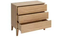 Miliboo Skandinavische Kommode mit 3 Schubladen aus hellem Holz FREDDY* Kommoden|Kommoden