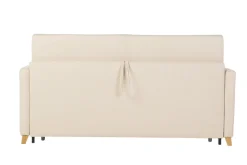 Miliboo Skandinavische Schlafcouch beige mit Matratze 18 cm 3-Sitzer SKANDY* Schlafsofas