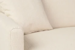 Miliboo Skandinavische Schlafcouch beige mit Matratze 18 cm 3-Sitzer SKANDY* Schlafsofas