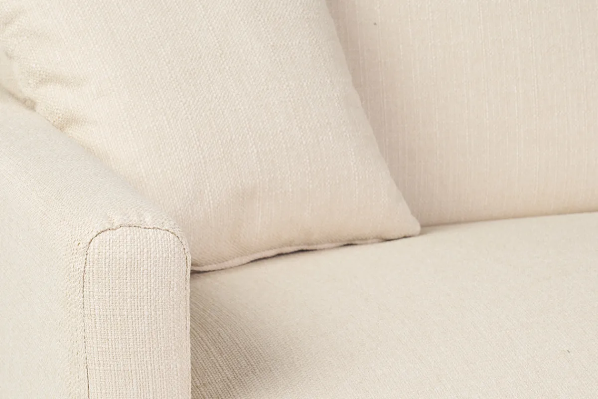 Miliboo Skandinavische Schlafcouch beige mit Matratze 18 cm 3-Sitzer SKANDY* Schlafsofas
