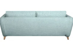 Miliboo Skandinavische Schlafcouch eisblau mit Matratze D10 cm 3-Sitzer CREEP* Schlafsofas