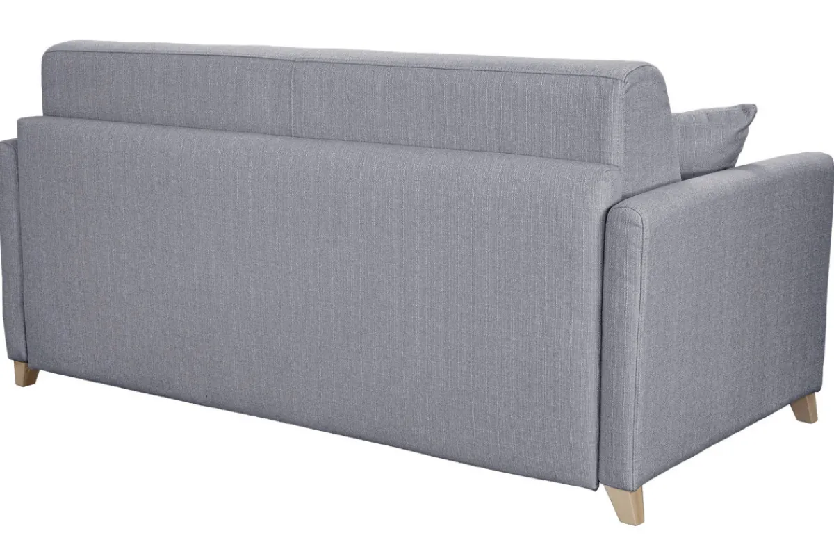 Miliboo Skandinavische Schlafcouch hellgrau mit Matratze 18 cm 3-Sitzer SKANDY* Schlafsofas