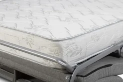 Miliboo Skandinavische Schlafcouch hellgrau mit Matratze 18 cm 3-Sitzer SKANDY* Schlafsofas