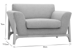 Miliboo Skandinavische Sessel aus hellgrauem Stoff mit Samteffekt und Eschenholz ASAKO* Design-sessel|Sessel