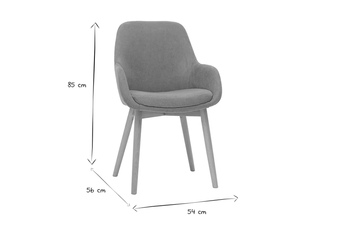 Miliboo Skandinavische Stühle aus senfgelbem Stoff mit Samteffekt und helles Massivholz (2er-Set) HOLO* Design-stühle