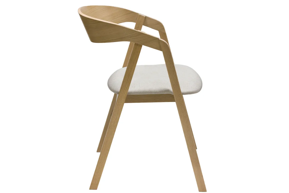 Miliboo Skandinavische Stühle aus hellem Eichenholz und beigem Stoff (2er-Set) LOVA* Design-stühle