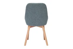 Miliboo Skandinavische Stühle aus graugrünem Stoff und hellem Massivholz (2er-Set) HOLO* Design-stühle