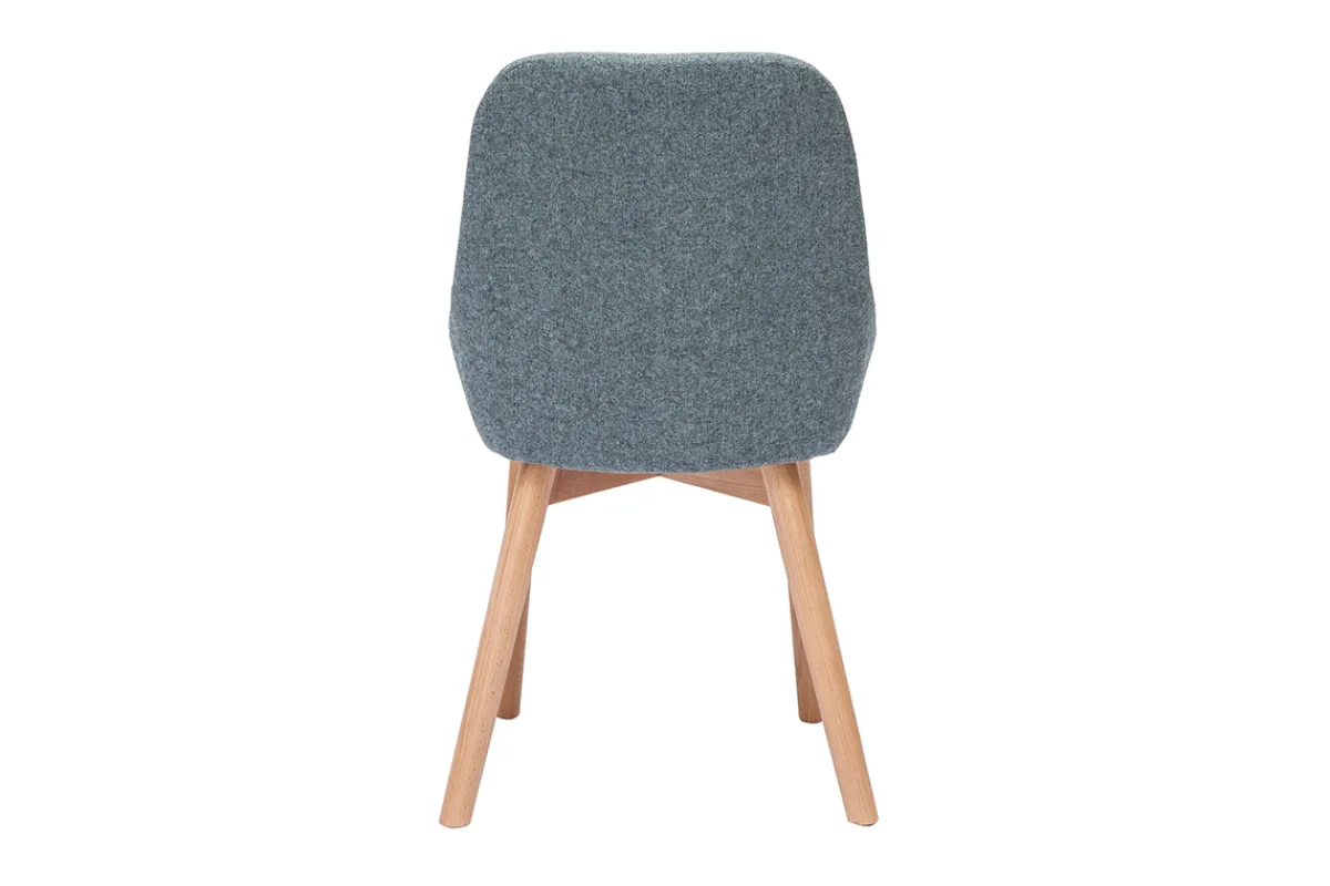Miliboo Skandinavische Stühle aus graugrünem Stoff und hellem Massivholz (2er-Set) HOLO* Design-stühle
