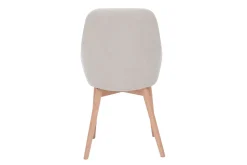 Miliboo Skandinavische Stühle aus beigem Stoff mit Samteffekt und helles Massivholz (2er-Set) HOLO* Design-stühle