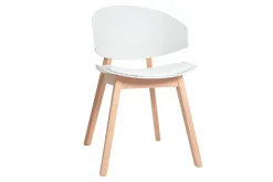 Miliboo Skandinavische Stühle aus weißem und hellem Holz (2er-Set) BOLEM* Design-stühle