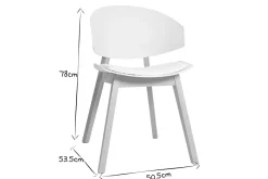 Miliboo Skandinavische Stühle aus weißem und hellem Holz (2er-Set) BOLEM* Design-stühle