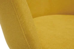 Miliboo Skandinavische Stühle aus senfgelbem Stoff mit Samteffekt und massivem Buchenholz (2er-Set) VANITY* Design-stühle