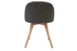 Miliboo Skandinavische Stühle aus grauem Stoff mit Samteffekt und massivem Buchenholz (2er-Set) CELESTE* Design-stühle