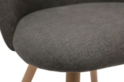 Miliboo Skandinavische Stühle aus grauem Stoff mit Samteffekt und massivem Buchenholz (2er-Set) CELESTE* Design-stühle