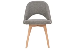 Miliboo Skandinavische Stühle aus grauen Stoff mit Samteffekt und massivem Buchenholz (2er-Set) COSETTE* Design-stühle