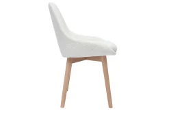Miliboo Skandinavische Stühle aus Stoff mit Wolleffekt und hellem, massivem Eichenholz (2er-Set) HOLO* Design-stühle