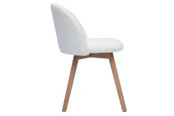 Miliboo Skandinavische Stühle aus Stoff mit Bouclé-Wolleffekt und hellem Massivholz (2er-Set) CELESTE* Design-stühle