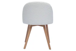 Miliboo Skandinavische Stühle aus Stoff mit Bouclé-Wolleffekt und hellem Massivholz (2er-Set) CELESTE* Design-stühle