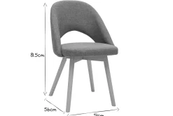Miliboo Skandinavische Stühle aus Stoff mit strukturiertem Samteffekt in Rostbraun und hellem Holz (2er-Set) COSETTE* Design-stühle